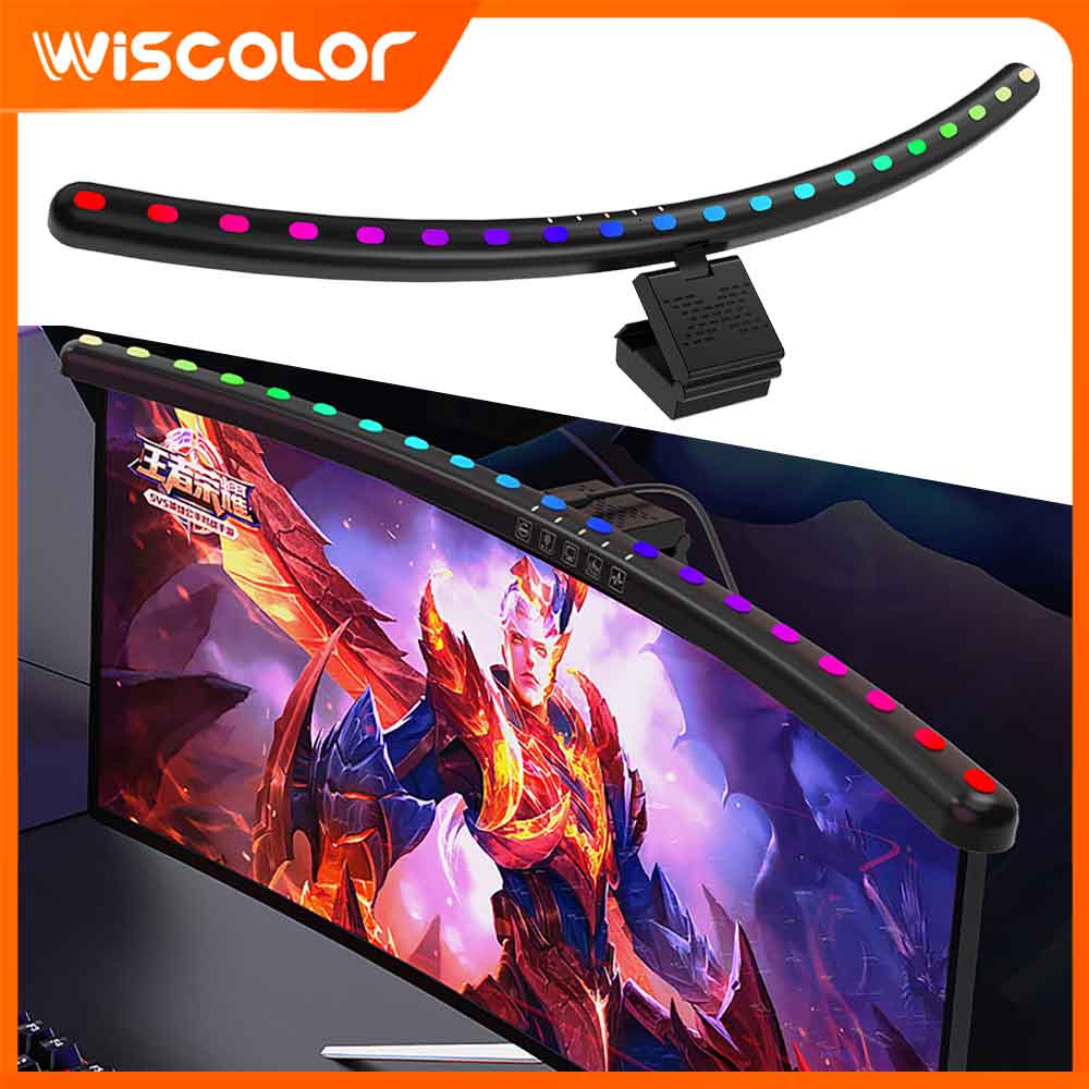 Rgb Desk Lamp Smart - RGBライトバーモニター スマートWiFiルームデコレーションLEDライト 調光可能 ゲーマーライトバー リモコン付き PCスクリーン吊り下げデスクランプ