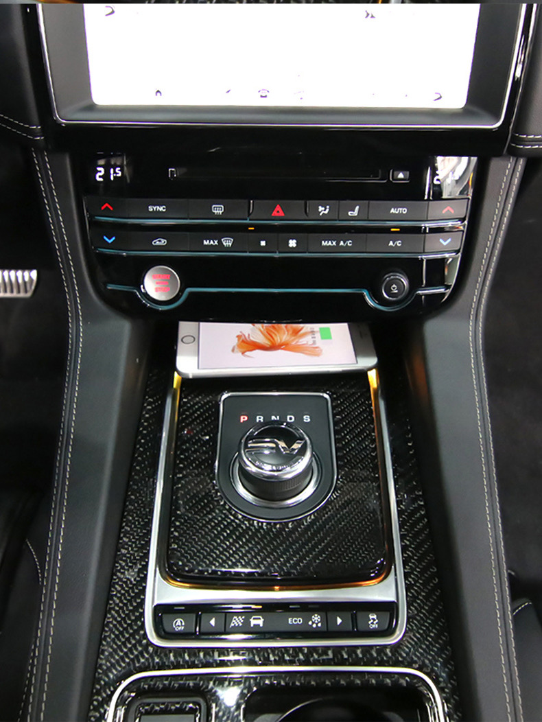 Wireless Phone Charger Pad - Jaguar、充電パッド、電話ホルダー、急速充電アクセサリー、スペース、xe、xf、xfl、2017、2018、2019、15w用の自動車用ワイヤレス充電器