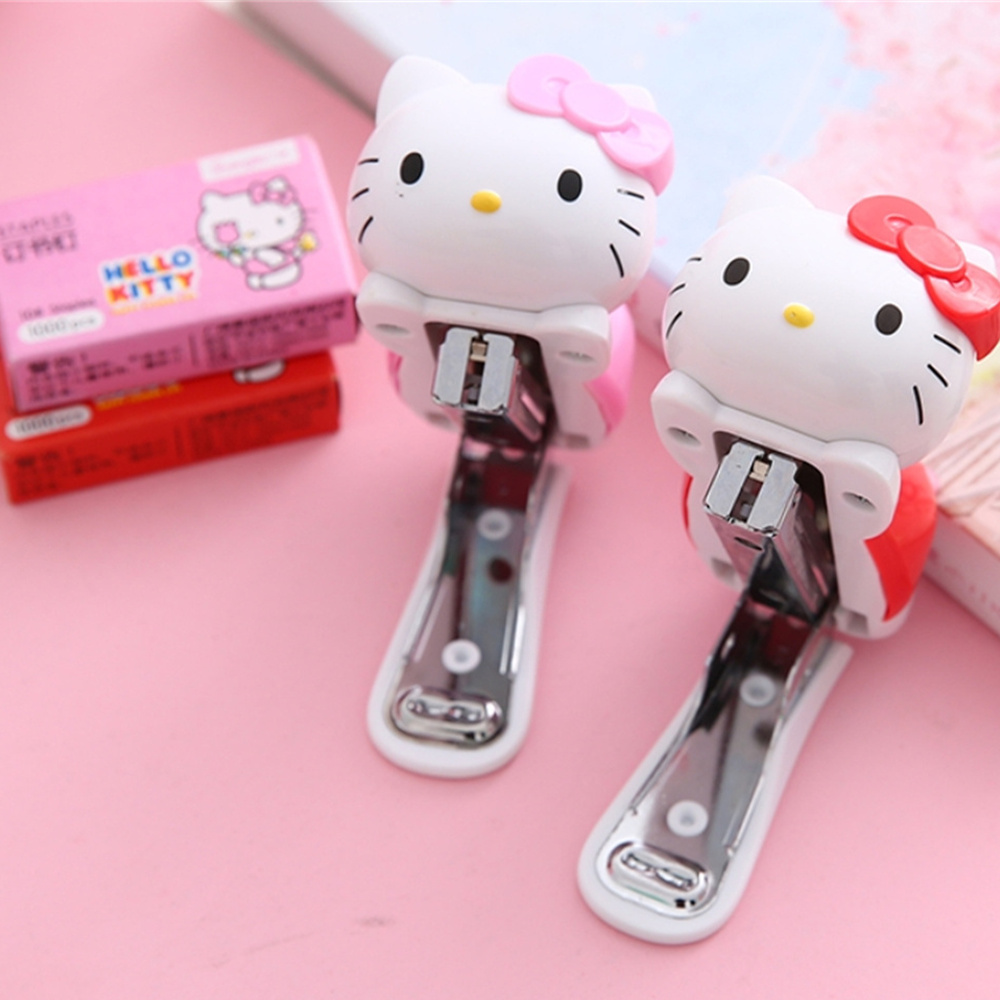 Portable Translator Device - 本物のサンリオアニメステープラーセットハローキティポータブルカラー紙製本機ファッション文具オフィス学用品ギフト