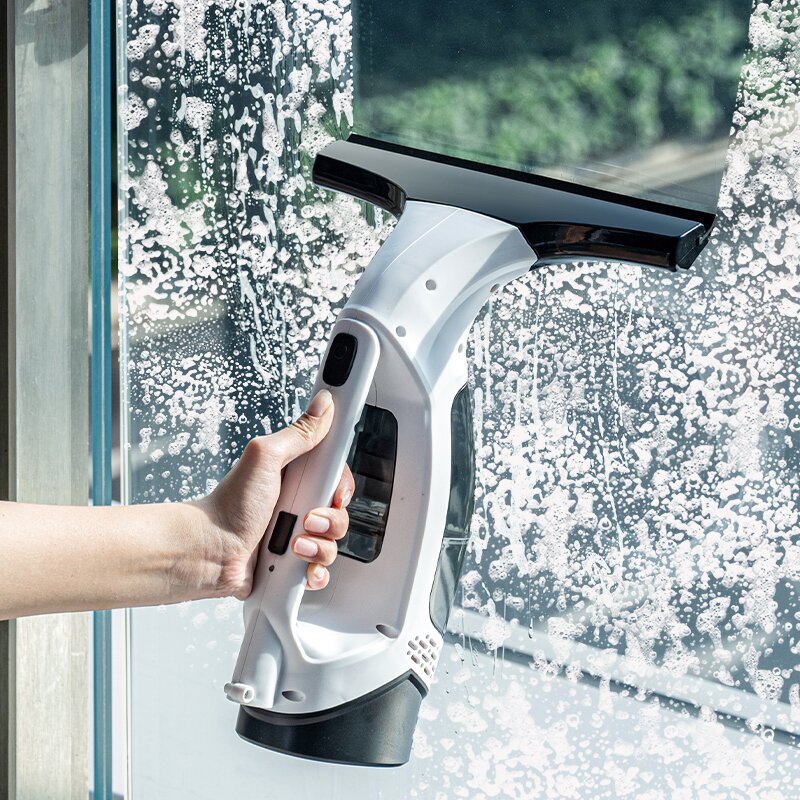 Electric Gadget - 2000Pa ハンドヘルド窓掃除機コードレス電動ガラスクリーナーツール 150ml 水収集タンク窓掃除キット