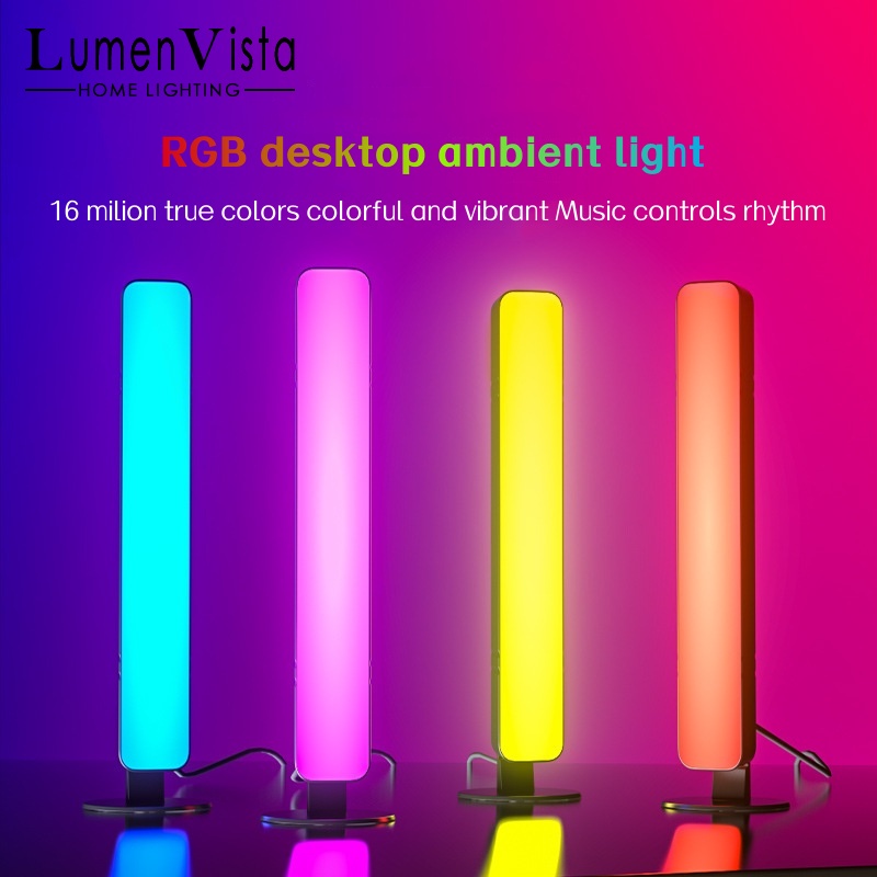 Rgb Desk Lamp Smart - スマートTuya RGBゲーミング雰囲気ライト WIFI対応 テレビゲーム コンピューターデスクトップ装飾 デスクランプ