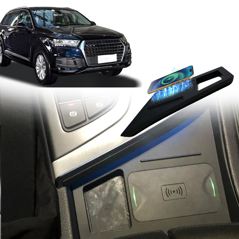Wireless Phone Charger Pad - 15W Qiワイヤレス充電器 車載用急速充電パッド スマホホルダー アウディ Q7
