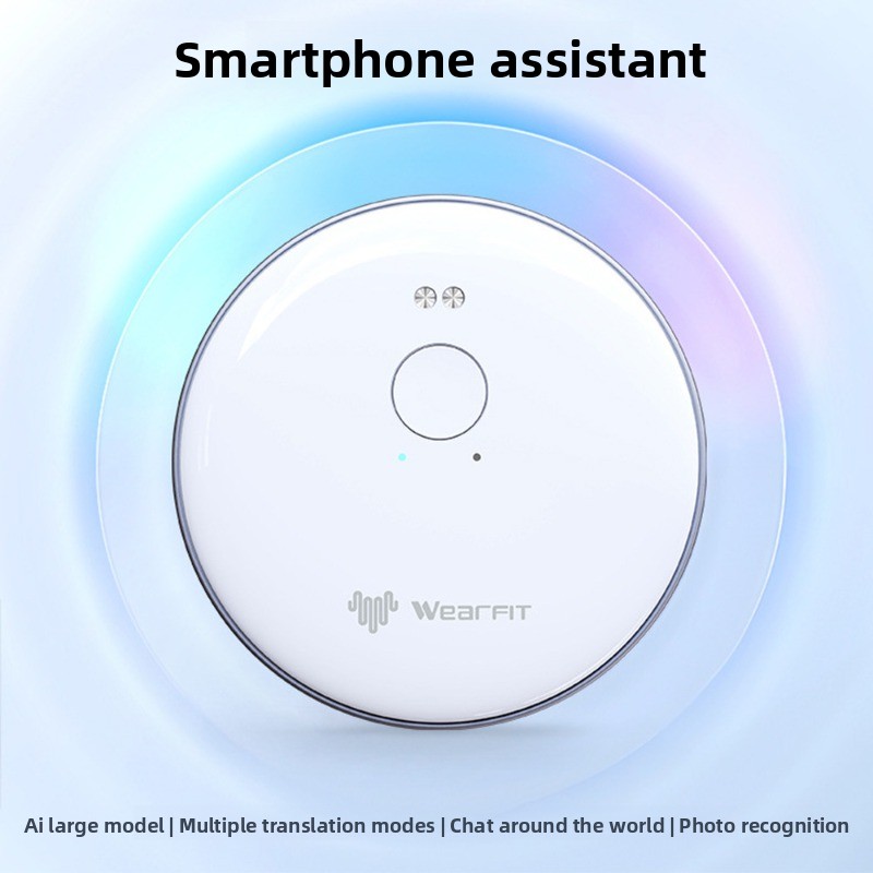 Portable Translator Device - スマート磁気バッククリップAI翻訳機、同時通訳とアプリ対応の音声アシスタントデバイス（世界旅行向け）