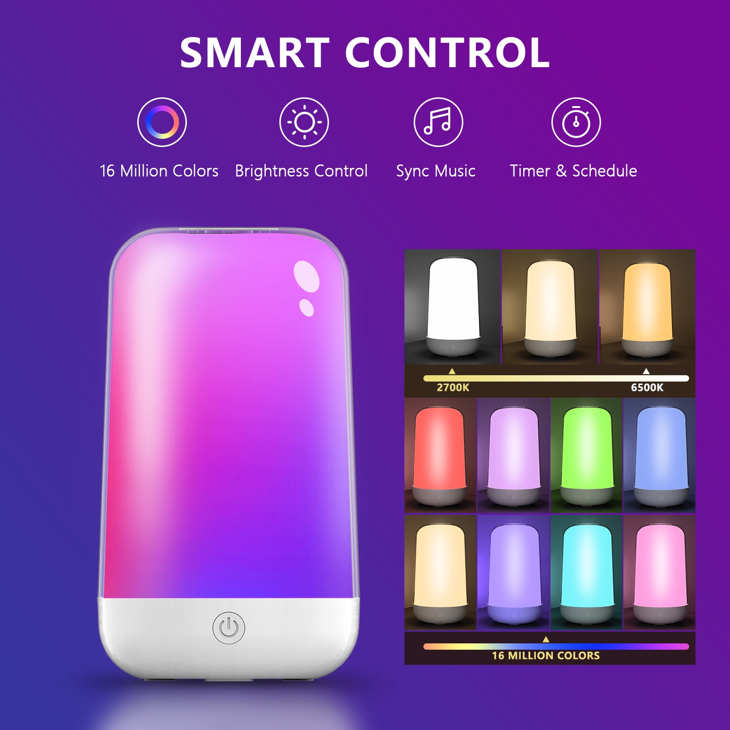 スマートタッチテーブルランプはアプリで操作可能、調光可能なR - Rgb Desk Lamp Smart のレビューと価格