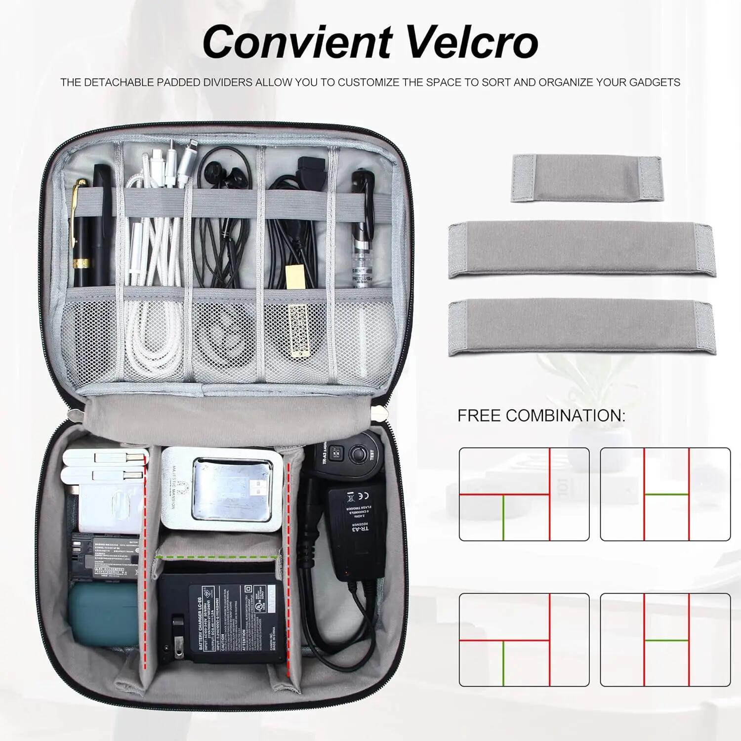 ポータブルデジタル収納袋 USB ガジェット防水ケーブルオー - Electronics Gadgets Bag のレビューと価格