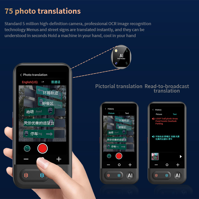 Z16 ポータブルスマート翻訳機 AI オフィス精密瞬時音声 - Portable Translator Device のレビューと価格