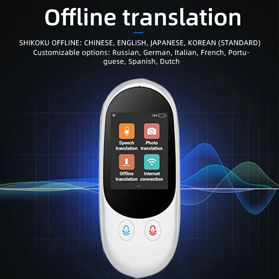 オフラインF1スマートインスタント音声翻訳機は126言語に対 - Portable Translator Device のレビューと価格