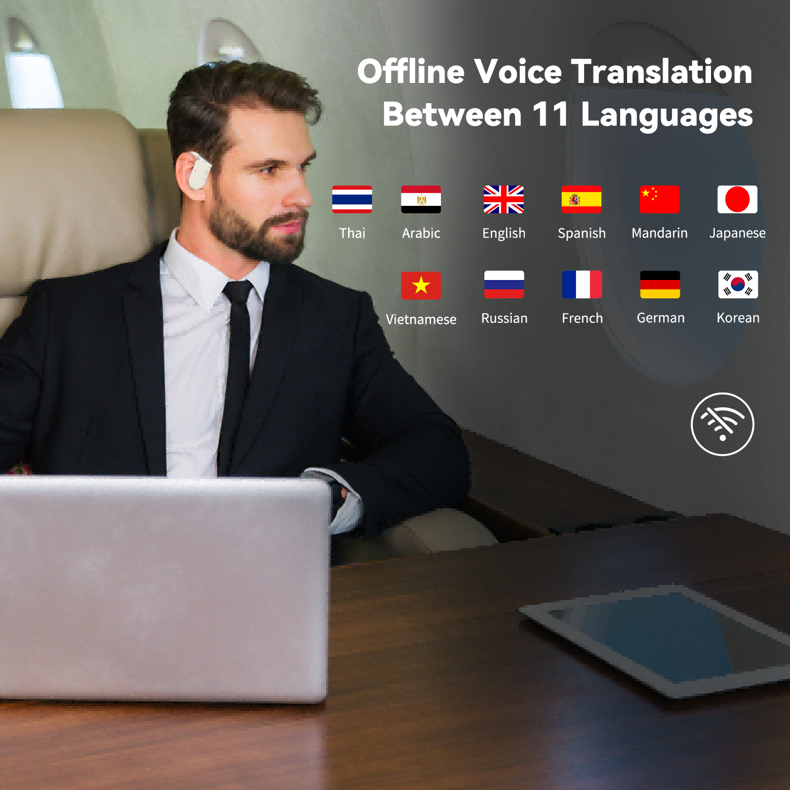Wooask M9 翻訳イヤホン、OWS 双方向リアルタイム - Portable Translator Device のレビューと価格