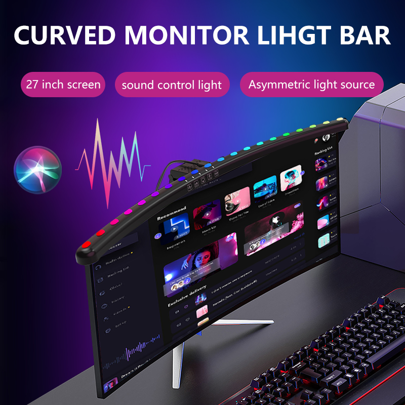 RGBスマートWiFi対応モニターライトバー ルームデコレー - Rgb Desk Lamp Smart のレビューと価格