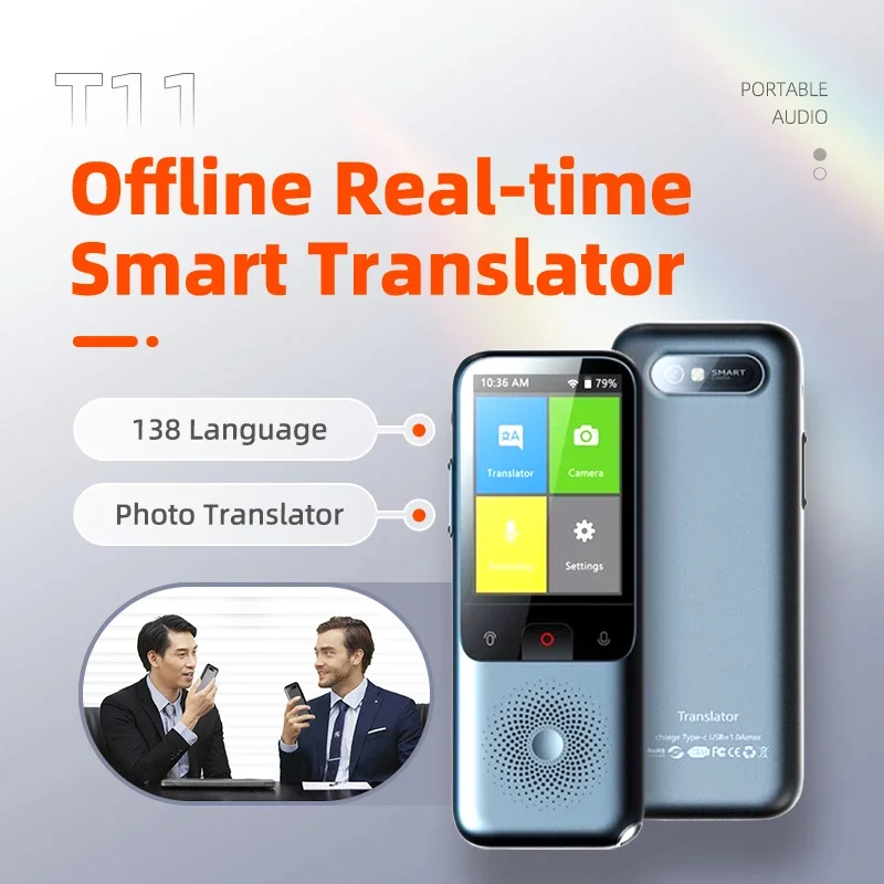 T11 スマート翻訳機 138言語対応 オフラインリアルタイ - Portable Translator Device のレビューと価格