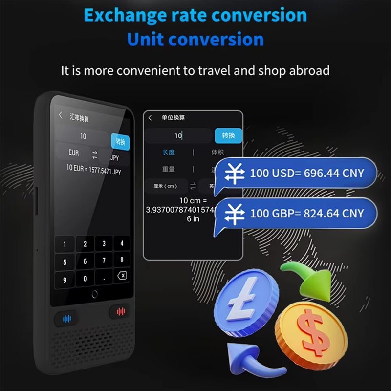 [A51I デジタル]ポータブル言語翻訳機 138種類のリア - Portable Translator Device のレビューと価格