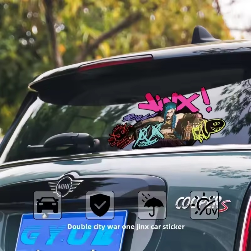 Arcane Jinx グラフィティ反射車ステッカー電動バイ - Electric Gadget のレビューと価格
