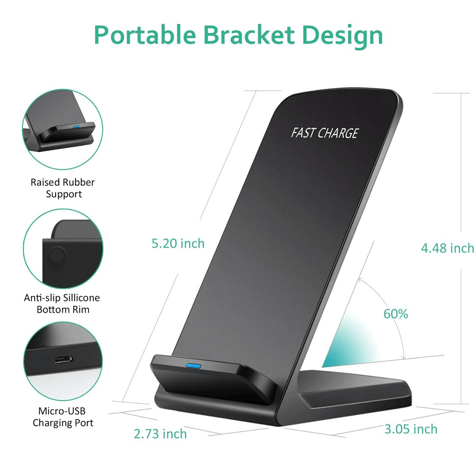 Qiワイヤレス高速充電器充電パッドスタンドドック（サムスンギ - Wireless Phone Charger Pad のレビューと価格