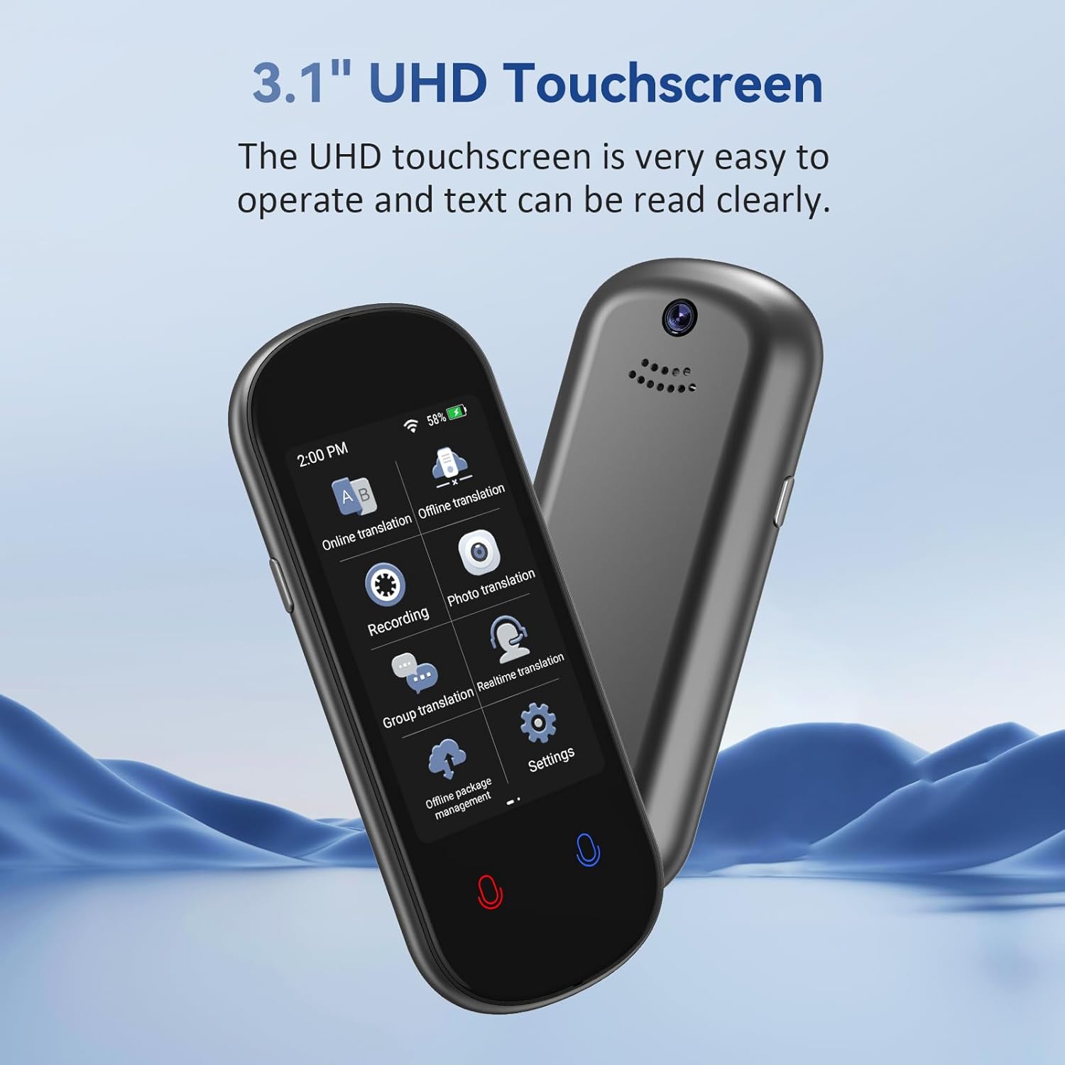 インスタントAI音声翻訳機Z2 3.1インチタッチスクリーン - Portable Translator Device のレビューと価格