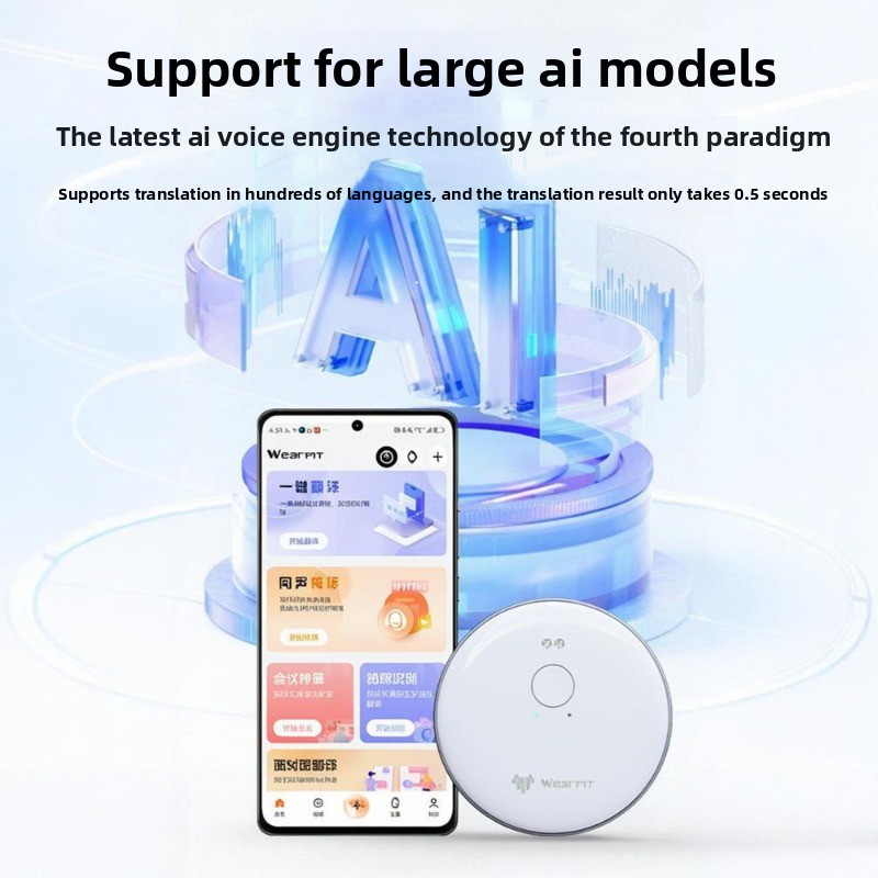 スマート磁気バッククリップAI翻訳機、同時通訳とアプリ対応の - Portable Translator Device のレビューと価格